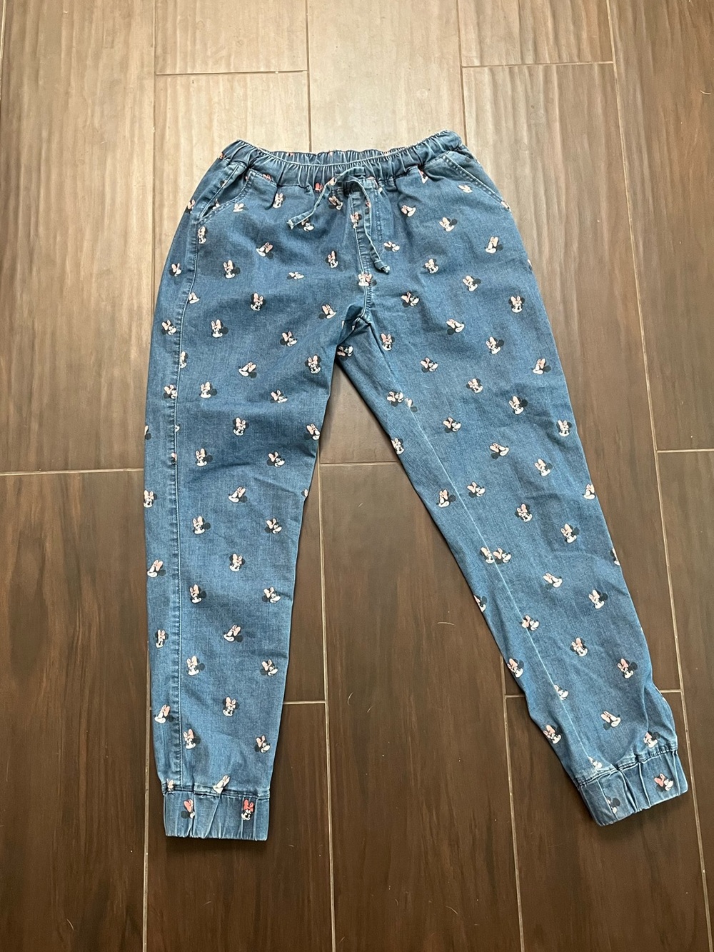 Minnie Mouse Blue Denim Jogger Pants